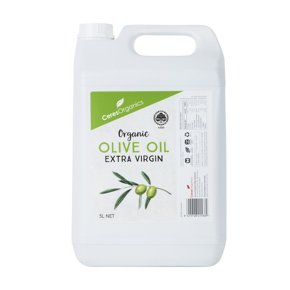 Ceres Organics Extra Virgin Olive Oil, 5ltr