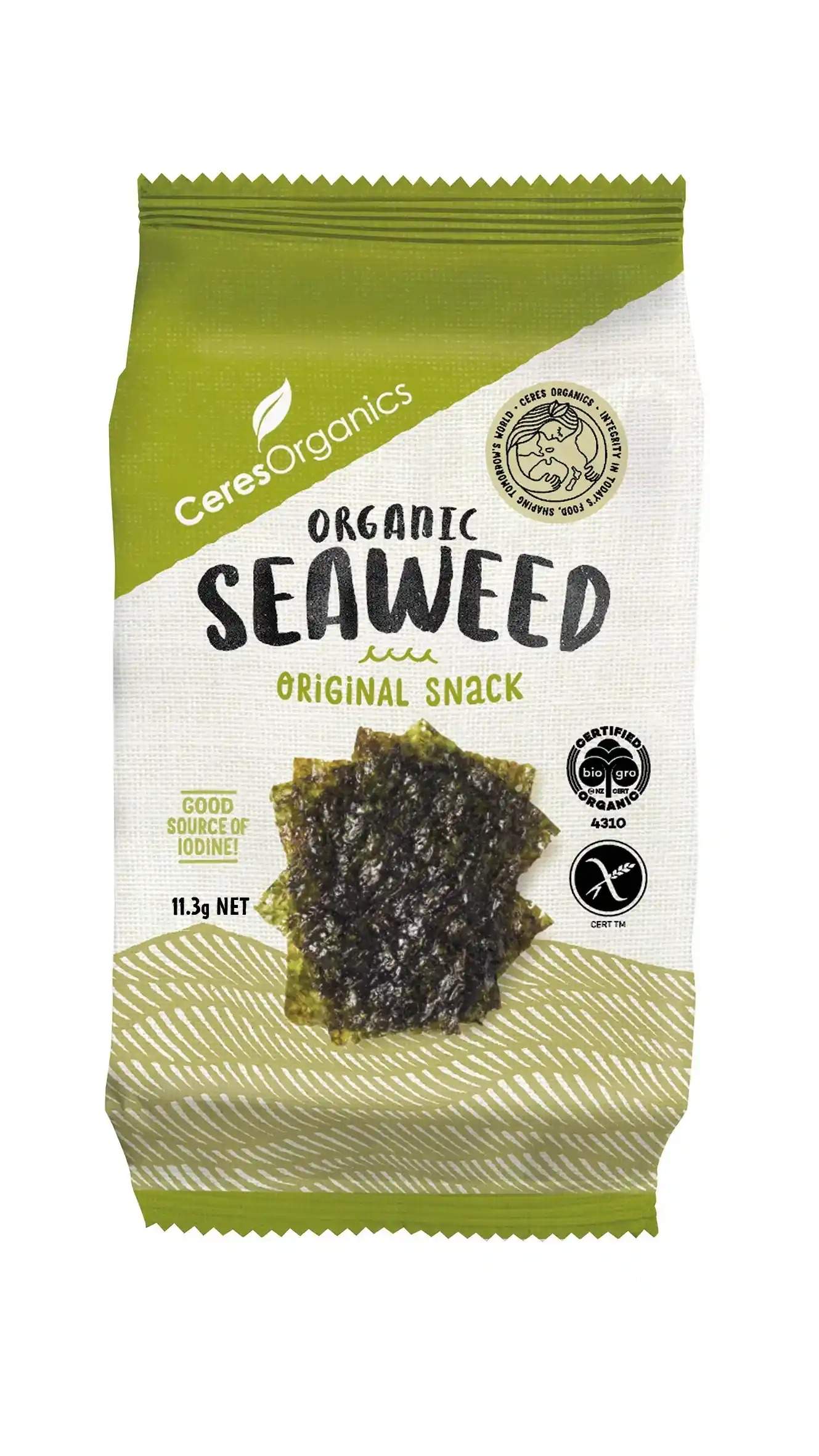 Ceres Organics Roasted Seaweed Nori Snack, 11.3g