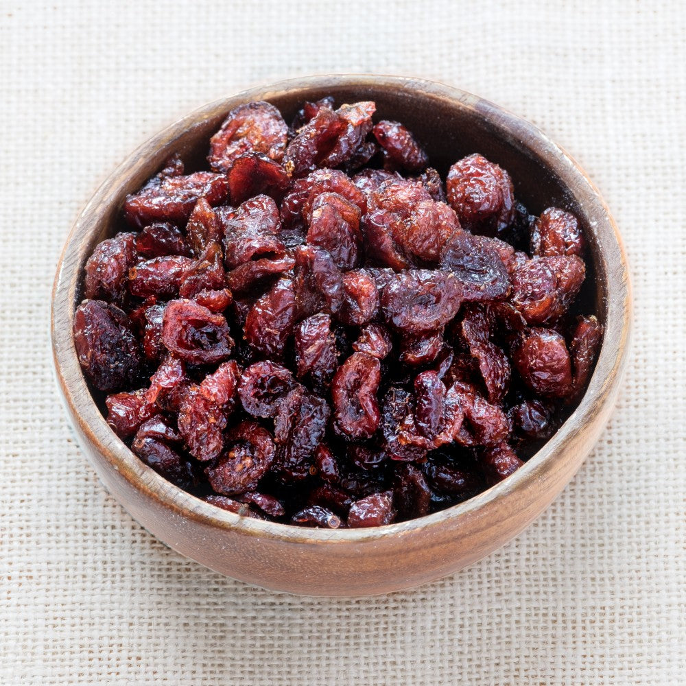 Organic dried Cranberries (apple juice sweetened)
