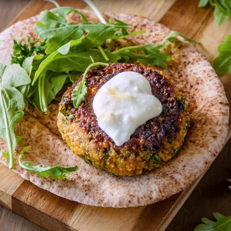 Spiced Millet & Chickpea Burgers