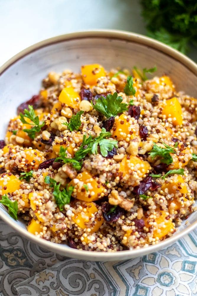 Quinoa Salad with Pumpkin Vinaigrette