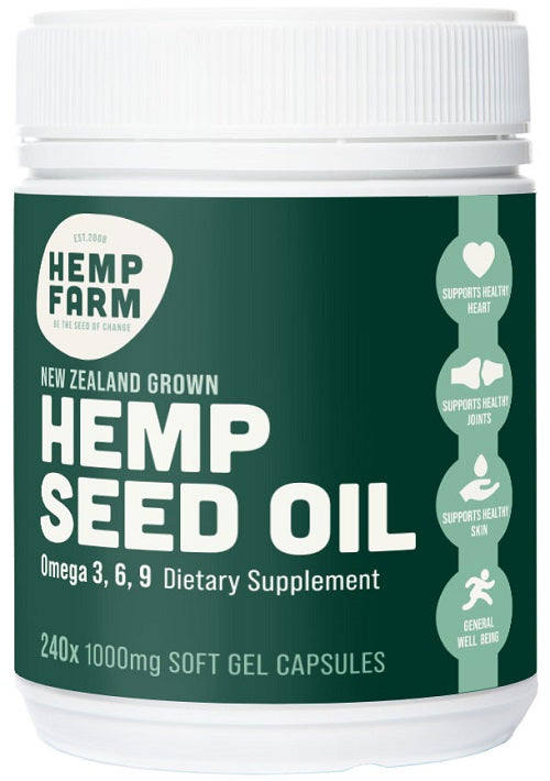 Hemp Farm Hemp Seed Oil Capsules 1000mg – 240 Capsules