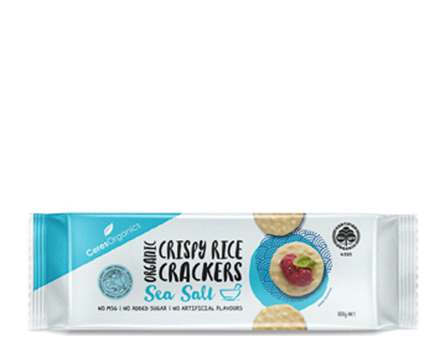 Ceres Organics Rice Crackers, Sea Salt, 100g