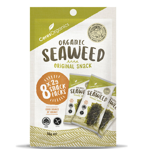 Ceres Organics Roasted Seaweed Snack Multipack, 8 x 2g