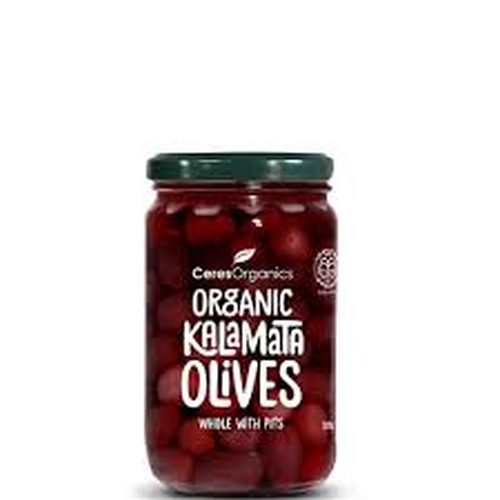 Ceres Organics Organic Kalamata Olives, whole with pits, 320g