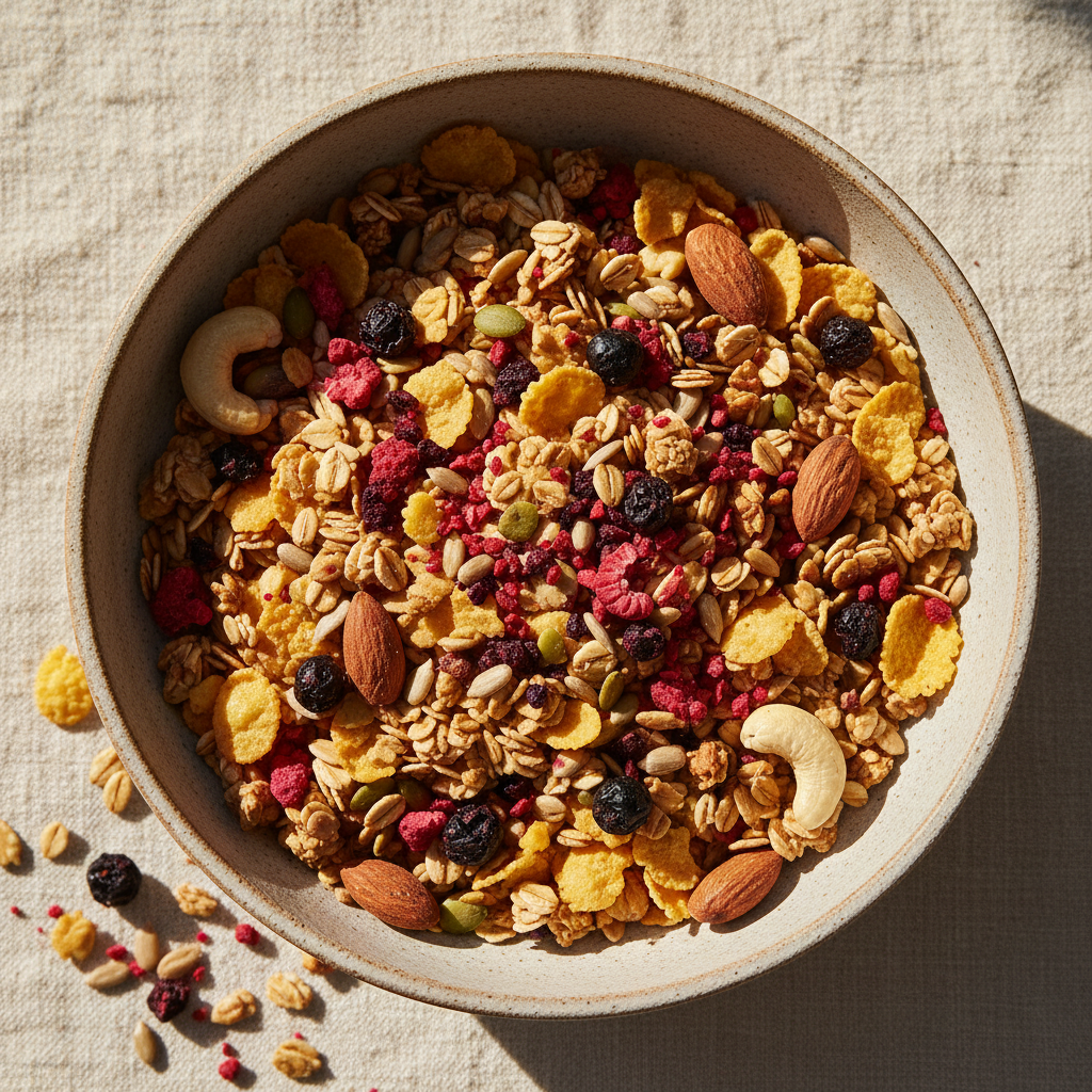 Organic Blackcurrant, Raspberry & Vanilla Granola