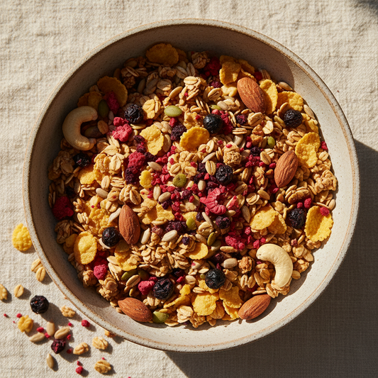 Organic Blackcurrant, Raspberry & Vanilla Granola